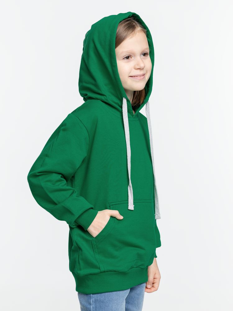 Толстовка с капюшоном детская Kirenga Kids, зеленая фото 7