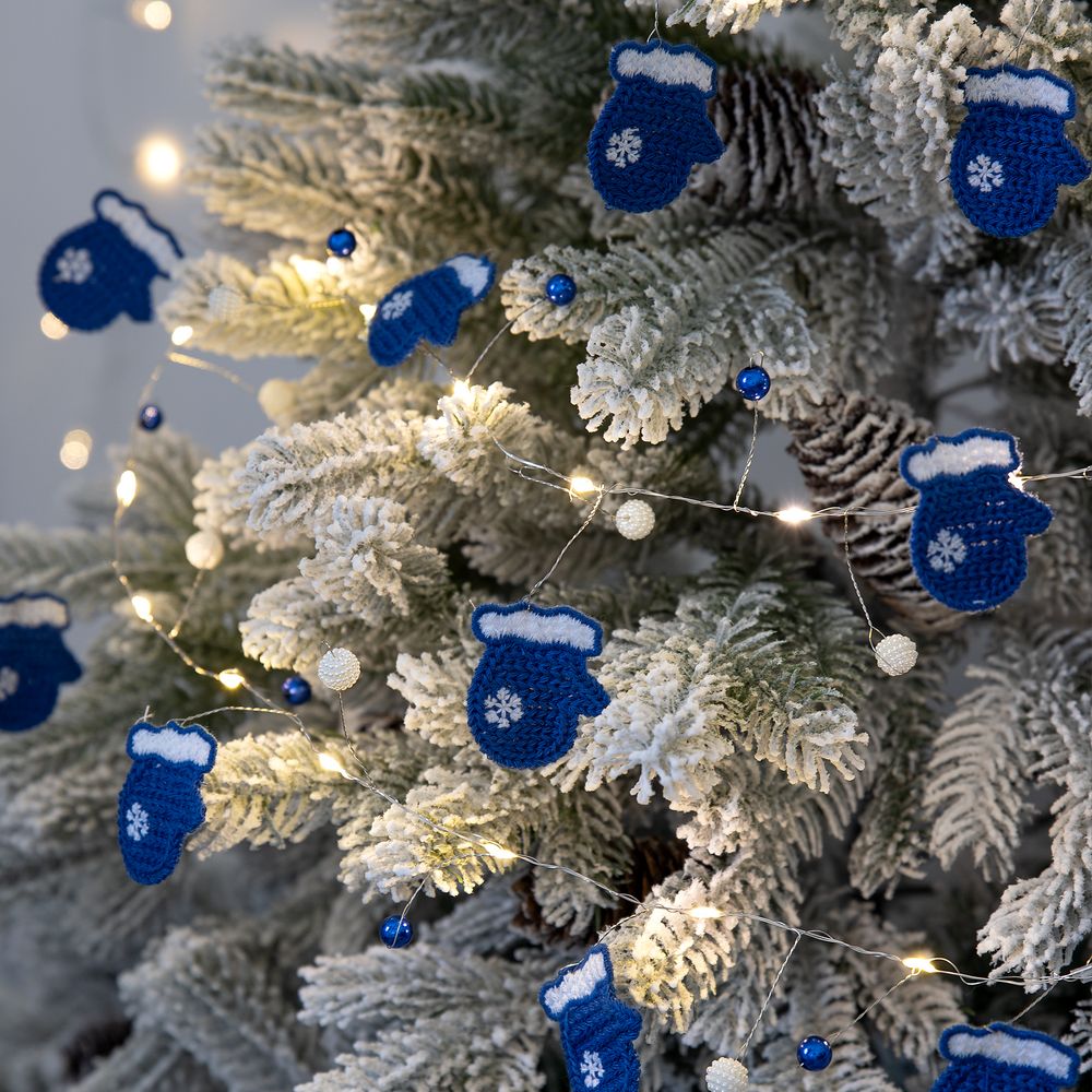 Гирлянда Merry Mittens, синяя фото 2