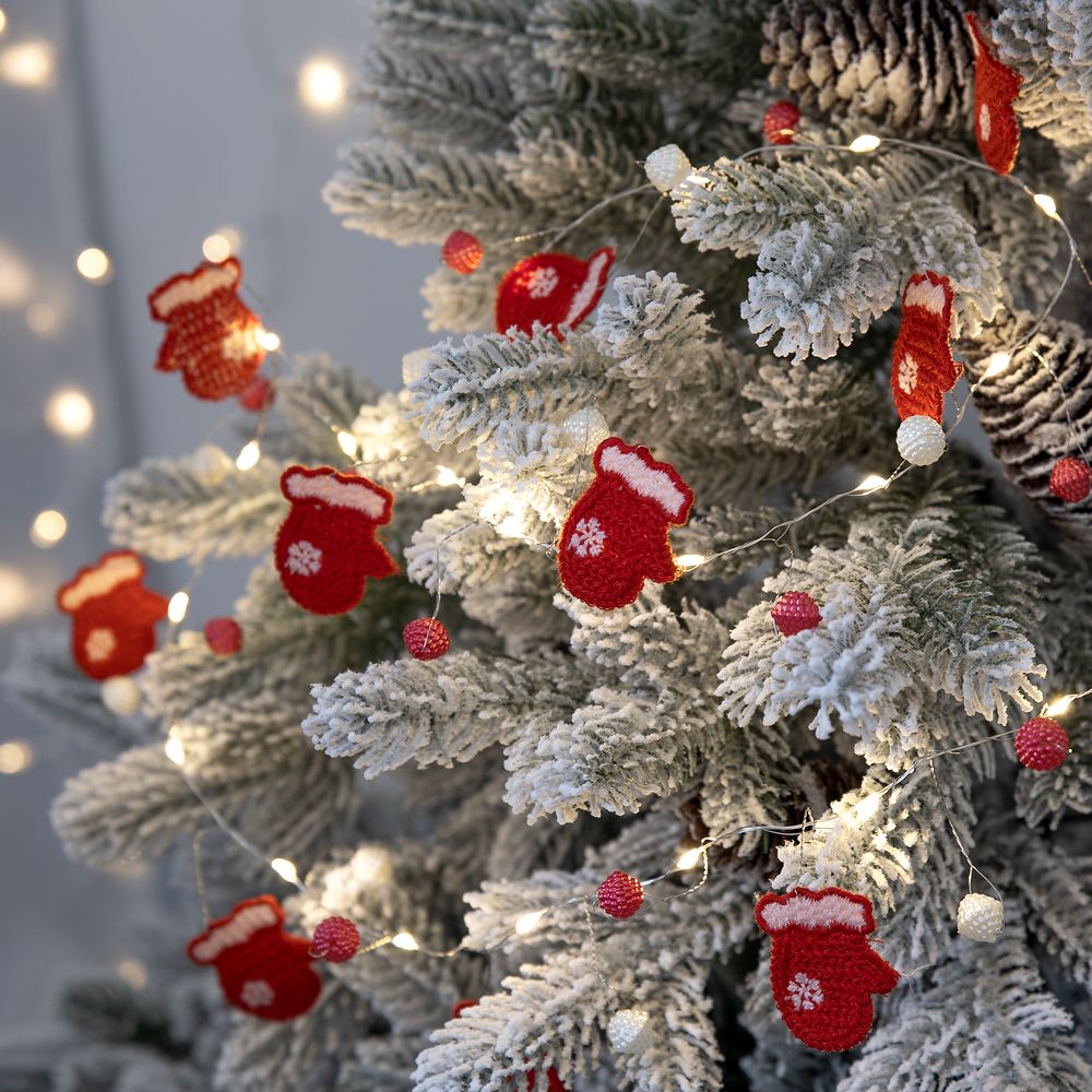 Гирлянда Merry Mittens, красная фото 2