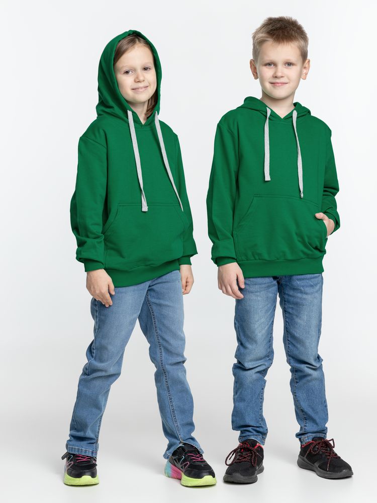 Толстовка с капюшоном детская Kirenga Kids, зеленая фото 9