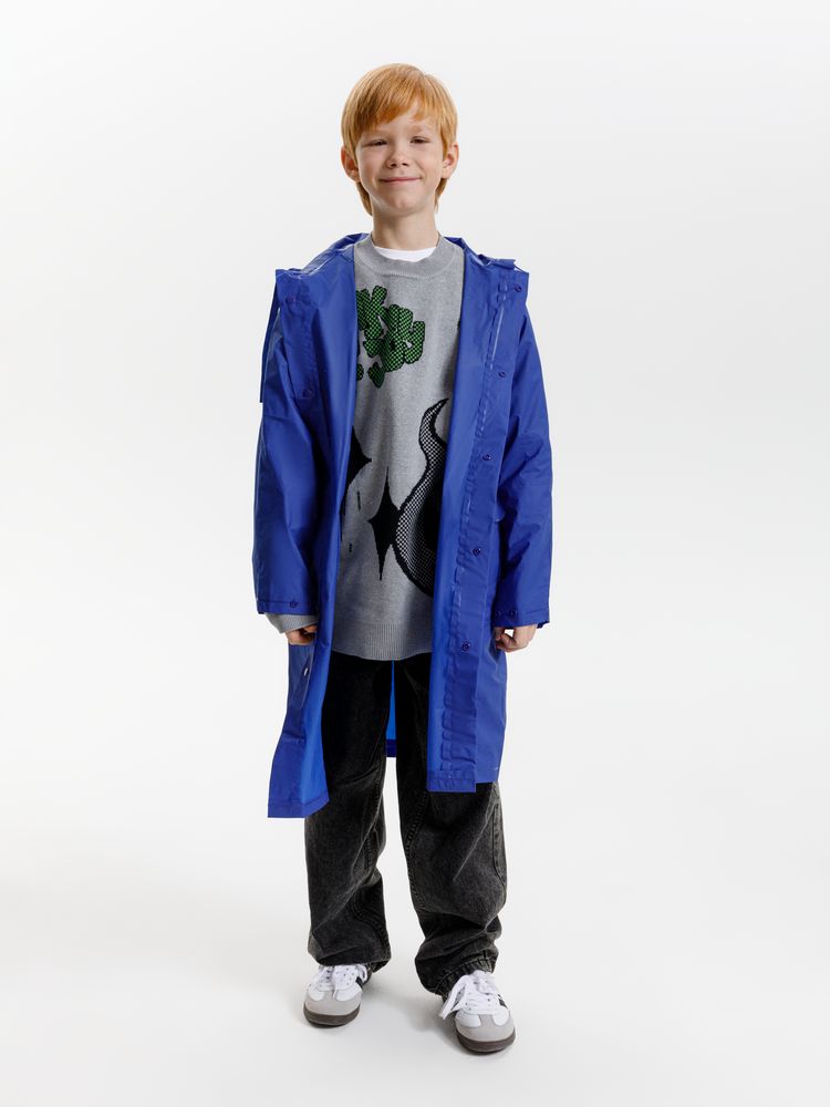 Дождевик детский RainDrop Kids, ярко-синий фото 9