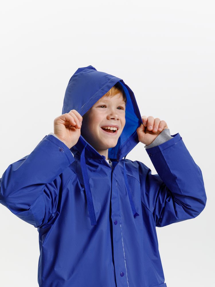 Дождевик детский RainDrop Kids, ярко-синий фото 12
