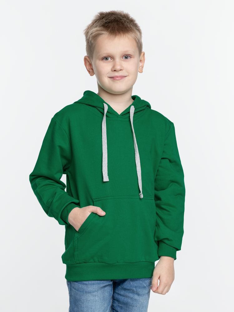 Толстовка с капюшоном детская Kirenga Kids, зеленая фото 3