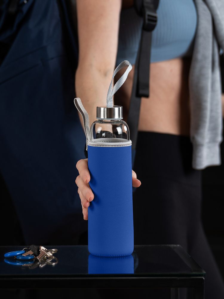 Бутылка для воды Sleeve Ace, синяя фото 7