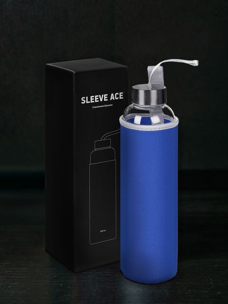 Бутылка для воды Sleeve Ace, синяя фото 8