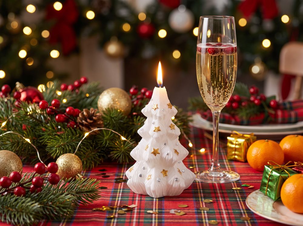 Свеча Christmas Twinkle, елочка фото 4
