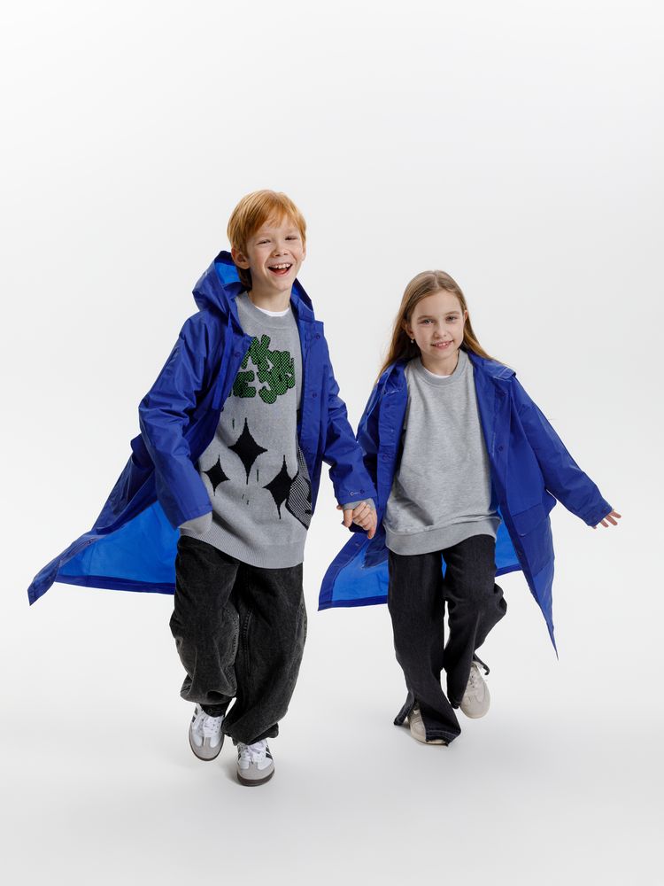 Дождевик детский RainDrop Kids, ярко-синий фото 17