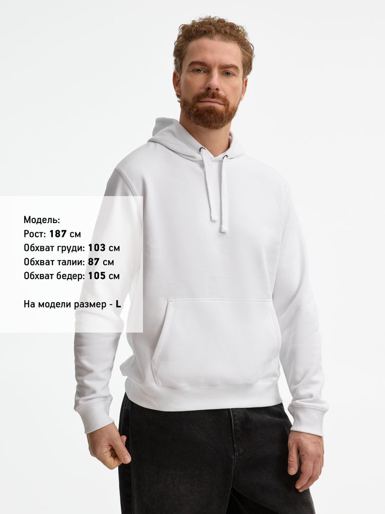 Толстовка унисекс Spencer, белая фото 4
